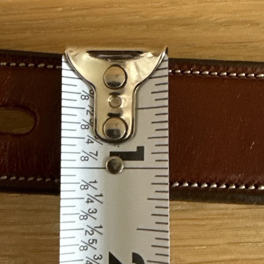 Hanks Belts Brown Leather Belt Size 42 Made in USA Model 2400